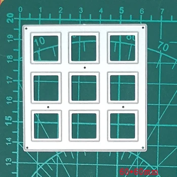 9 Windows 3D Vignette Metalli Lõikamine Sureb Markide Scrapbooking Šabloonid DIY Paber Album Kaardid Decor Reljeef 2020 Uus