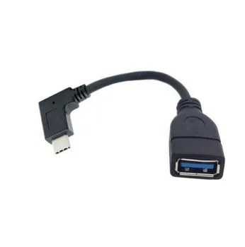 90 Kraadi Paremale Kaldu USB-C USB 3.1 C-Tüüpi Mees, et Naine OTG Kaabel USB-3.1 C-Tüüpi Isane Pistik Naine Kaabel 58017