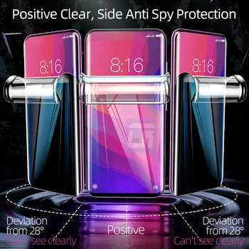 900D Anti Spy Privacy Screen Protector Hüdrogeeli Film OPPO Leia X3 X2 Neo Reno 5 4 3 Pro Realme X7 Pro Ultra kaitsekile