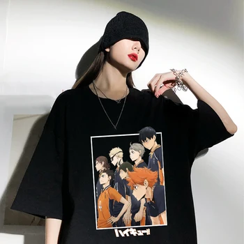 90s Tshirt Mood Graafilised Top Tee Naine Haikyuu Anime T-Särk Naiste Naljakas T-särk
