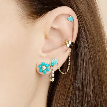 925 Silver Ear Nõela Armas Kullake Kõrvarõngad Naistele Tüdruk Emailiga Kõrvarõngad Naised korea Fashion Ehted Kingitus