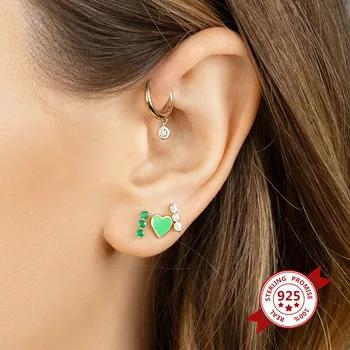 925 Silver Ear Nõela Armas Kullake Kõrvarõngad Naistele Tüdruk Emailiga Kõrvarõngad Naised korea Fashion Ehted Kingitus