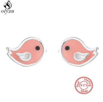925 Sterling Hõbe Kristall-Leht Kõrvarõngad Naistele Väikeste Lindude Mesilaste Ringi Earings Mood Ehteid Tüdrukud Pendients