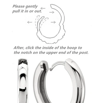 925 Sterling Silver Ear Lukk Uus Daamid Crystal Hoop Kõrvarõngad Geomeetriline Ripatsid Peen Mood Tüdrukud Sünnipäevi 103999