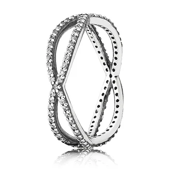925 Sterling Silver Ring Klassikaline Elegants Abstraktse Elegants Südame-kujuline Lukk, Armastus Südames lukustusrõngas Naiste pan Ehted