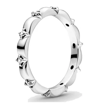 925 Sterling Silver Ring Klassikaline Infinity Sõlm Kristall Rõngad Naiste Pulm Kingitus Pandora Ehted