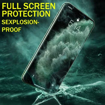 999D Täielikult Katta Hüdrogeeli Film iPhone 12 Pro Max XS-XR-X 12Mini Screen Protector For iPhone 11 Pro Max 6 6S 7 8Plus Mitte Klaas