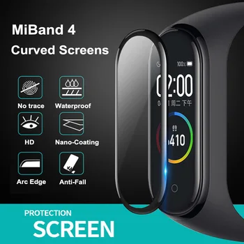 999D kaitseklaas Film Xiaomi Mi Band 4 5 6 Screen Protector Mi band 5 6 Cover Smart Watchband MiBand 4 5 Pehme Kile Puhul 191218