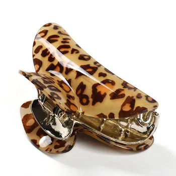 9cm Suur Juuste Küünis Klambrid Seksikas Leopard Trükkimine Akrüül Suur Tema Krabi Klamber Tüdruk Juuksenõelad Tarvikud Naiste Haircrab 25002