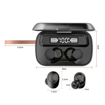 A13 Traadita Kõrvaklapid, Bluetooth Kõrvaklapid, TWS In-ear Müra Vähendamise Earbuds LED-Ekraan IPX7 Veekindel Peakomplekt HiFi Stereo