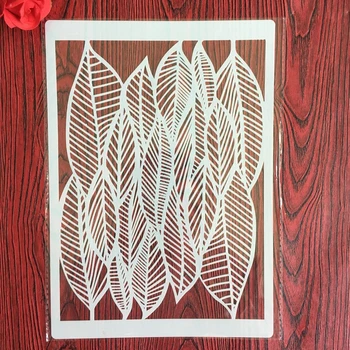 A4 29 *21cm Õõnsad lehed DIY Šabloonid Seina Maali Külalisteraamatusse Värvimine Reljeef Album Dekoratiivne Paber Card Template, kunst