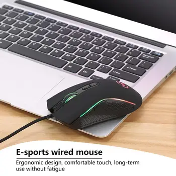 A869 USB Juhtmega hiire mäng Värvikas Mäng Hiir 3200DPI 7Keys Optilised Hiired must mängijate kontoris
