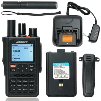 ABBREE AR-F8 GPS 6 Ansamblid(136-520MHz) 8W 999CH Multi-funktsionaalne VOX DTMF SOS-LCD Värviline Amatöör Sink kahesuunaline Raadio Walkie Talkie