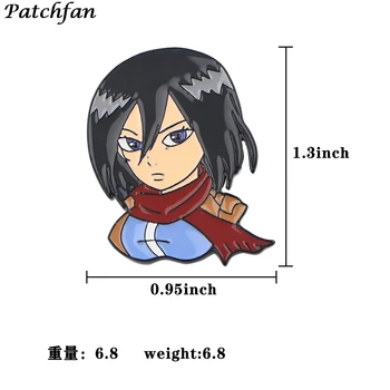 AD182 Patchfan Anime Metallist Emailiga Pin Krae Naljakas Märk Rinnamikrofon Sõle Särk Ehted Lapsed Kingitus 4962