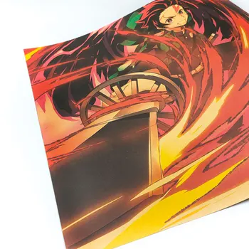 AIMEER Populaarne Anime Demon Slayer Tera Stiilis F Kamado Tanjirou Iseloomu Nostalgiline Retro Jõupaber, Plakat, Baar Decor Maali