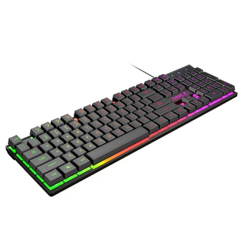 AK-600 Gaming Keyboard USB Juhtmega Gamer klaviatuurid RGB Taustavalgustusega 104 Kummist Keycaps Ergonoomiline 19-Sisestage Rollover Klaviatuuri ARVUTI Sülearvuti
