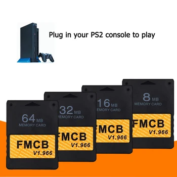 ALLOYSEED Mälukaardi Vaba McBoot v1.966 8MB/16MB/32MB/64MB Mälukaart Sony PS2 Playstation2 FMCB Laiendatud Kaardi Mäng Saver