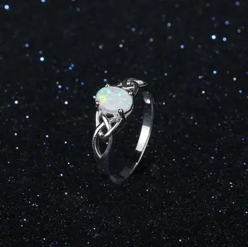 ANENJERY 925 Sterling Hõbe Vintage-Moe Milles Opaal Pärl Ring Naistele, Suurus 6-10 anillos anel S-R322 64695