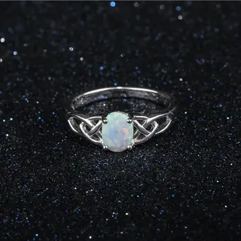 ANENJERY 925 Sterling Hõbe Vintage-Moe Milles Opaal Pärl Ring Naistele, Suurus 6-10 anillos anel S-R322