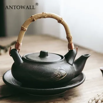 ANTOWALL Jaapani Retro Keraamiline Väike Teekann Teacup Aurutatud Pot Jaapani ja korea Toidud, Nõud, Restoran, Teekann 6971