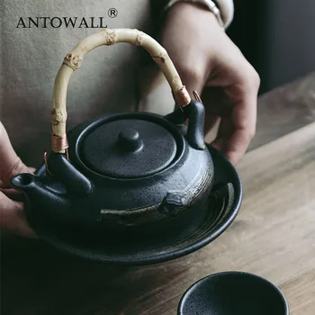 ANTOWALL Jaapani Retro Keraamiline Väike Teekann Teacup Aurutatud Pot Jaapani ja korea Toidud, Nõud, Restoran, Teekann