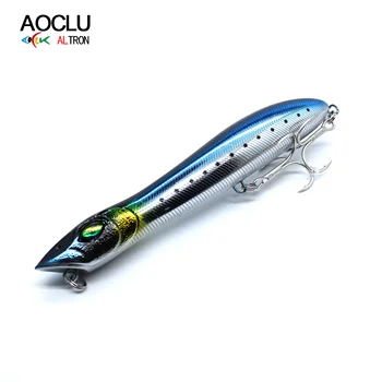 AOCLU Super Kvaliteet 8 Värvi 140mm 26 g Top Veega Raske Sööt Kalapüügi peibutis Kinni Pliiats pikk vahemaa loo raputada ujuv 2# konksud