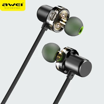 AWEI X680BL Bluetooth Kõrvaklappide jaoks, Sport Juhtmeta Kõrvaklapid Bass Kõrva koos Mic Magnet Müra Vähendamise Töötab Kõrvaklapid