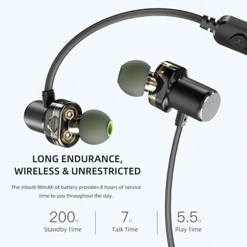 AWEI X680BL Bluetooth Kõrvaklappide jaoks, Sport Juhtmeta Kõrvaklapid Bass Kõrva koos Mic Magnet Müra Vähendamise Töötab Kõrvaklapid