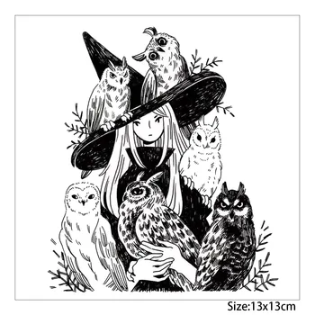 AZSG Halloween Witch/Kummitus/Õnnistus Selge Templid DIY Scrapbooking/Kaardi Tegemine/Album Dekoratiivsed Silikoon Tempel Käsitöö