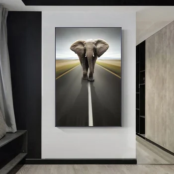 Aafrika Elevant Loomade, Maastiku Lõuendile Maali Cuadros Plakatid, Print Seina Kunst elutuba Home Decor (raamita) 95329