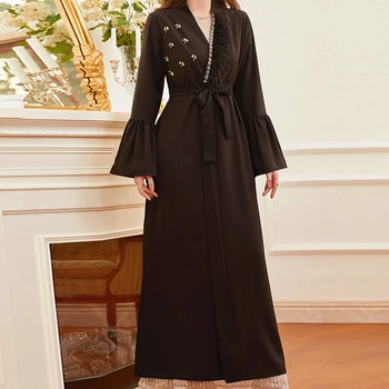 Abaya Dubai Türgi Diamond Moslemi Kleit Islam Kleit Abayas Naiste Vestidos Rüü Longue Vetement Femme Musulman De Mode AB002 191251