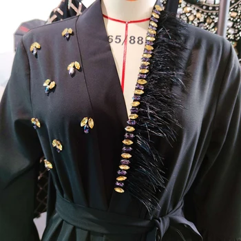 Abaya Dubai Türgi Diamond Moslemi Kleit Islam Kleit Abayas Naiste Vestidos Rüü Longue Vetement Femme Musulman De Mode AB002