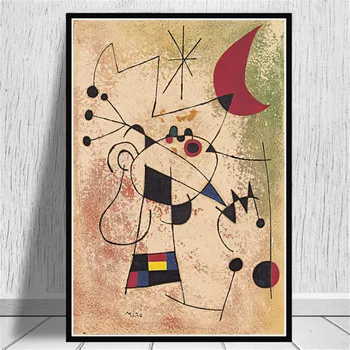 Abstraktne Kunst Joan Miro Kuulsad Maalid Kokkuvõte Seinale Plakatid ja Pildid Lõuendile Maali Seina Art Pilt Kodu Kaunistamiseks