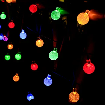 Aias tuled LED-Crystal ball LED Solar Lamp LED String Haldjas Tuled Päikese Vanikud Aed Jõulud Decor Väljas 75893