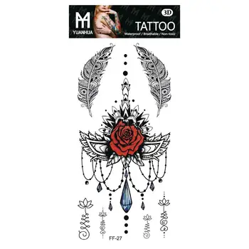 Ajutine Tätoveering Võltsitud Tätoveering Kleebis Mandala Lotus Flower Henna CrystalTattoos Tatouage Veekindel Flash Tatto Kunsti Naiste Tüdruk