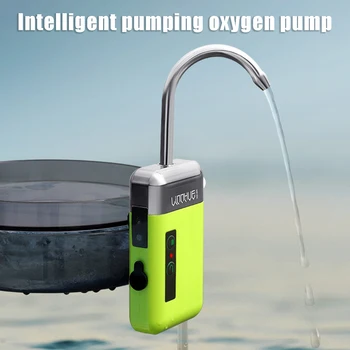Akvaariumi õhupump Väljas Kaasaskantav Väike Kolm-Ühes-Sensing Laadimine Pumbata Vett Hapniku Pump LED Valgustus Air Pump