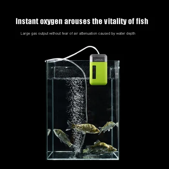 Akvaariumi õhupump Väljas Kaasaskantav Väike Kolm-Ühes-Sensing Laadimine Pumbata Vett Hapniku Pump LED Valgustus Air Pump