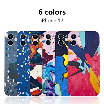 Akvarell Lilled Telefon Case For iPhone 12 mini Pro Max Pehme TPU Coque iPhone 11 11Pro XS Max XR-X 8 7 6S 6 Pluss Kaas