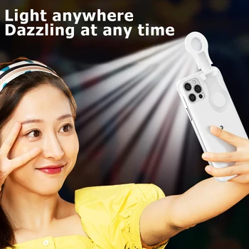 Algne Case For iphone 12 11 pro max LED Selfie Ringi Flash Kerge Kaasaskantav Flash Kaameraga Telefon Korral Katta Taskulamp x-xr, xs max 27420