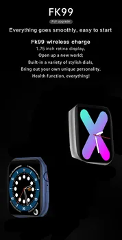 Algne IWO FK99 Smart Watch 2021 Mehed Naised 44MM 1.75 Tolline Bluetooth Kõne Südame Löögisageduse Monitor FK88 Uuendada Smartwatch PK IWO W56