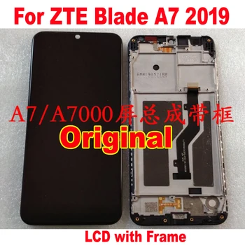 Algne LCD Ekraan Puutetundlik Digitizer Assamblee Andur + Raam ZTE Blade A7 2019 2019RU A7000 SC9863A p963f02 Pantalla