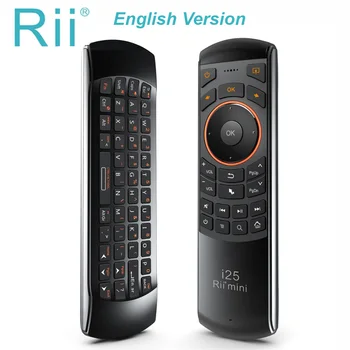 Algne Rii mini i25 2.4 GHz Õhu Hiirt, Kaugjuhtimispult inglise Klaviatuur PC Smart TV Android TV BOX HTPC IPTV Tule TV