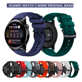 Algne Sport Silikoon Bänd Huawei Vaata 3 46 mm Päritolu Watch Band Asendus Huawei Vaata 3 Pro 48mm 22mm 20mm rihm