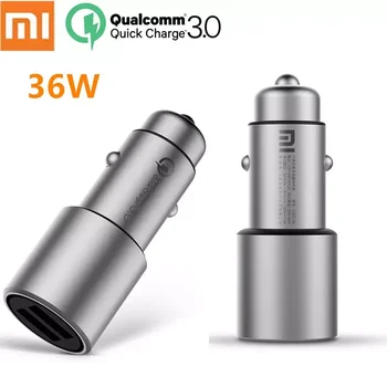 Algne Xiaomi autolaadija QC 3.0 Dual USB Quick-Charge 5V/3A 9V/2A Mi Car-Charger For iPhone Samsung Huawei oppo vivo