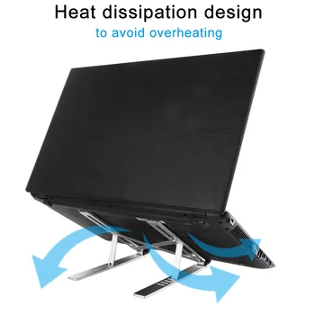 Alumiiniumist Reguleeritav Laptop Stand Kokkuklapitavad mobiilselt Sülearvuti MacBook Arvuti Bracket Tõste Jahutus Omanik Non-slip 133319