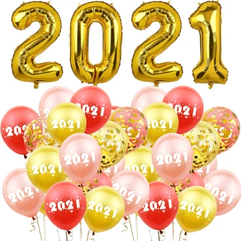 Amawill 2021 Digitaalse Arv Lateks Õhupallid Happy New Year Häid Jõule Aastapäeva Lõpetamist Teenetemärkide Kodu Poole 180809