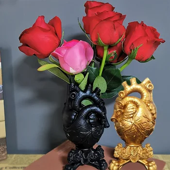 Anatoomilise Südame Kuju lillevaasi Põhjamaade Stiilis lillepott Kunsti Vaasid Skulptuur Desktop Taime Pott Kodus Decor Ornament Kingitused