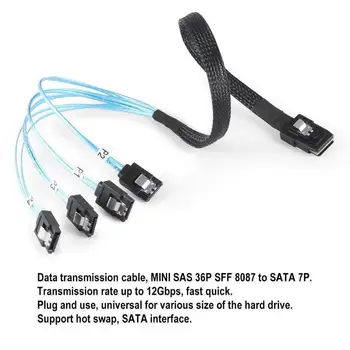 Andmesideühenduse line SMA Server Mnin SAS 36p sff 8087, et sata7p andmesideühendus, andmesideühendus line SATA / ATA r30