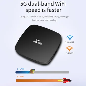 Android 10.0 TV Box 2,4 GHz/5 ghz Dual Band WiFi Set-Top-TV Box Streaming Media Player, Google Assistent Remote Smart Mi TV Pulk 156632
