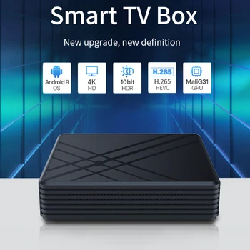 Android 9.0 TV Box 4GB RAM, 32GB ROM) Smart TV-digiboksi, Amlogic S905 Mx+s QPro 4K Kodu Audio-Video Seadmed